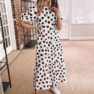 Linen-blend maxi dress